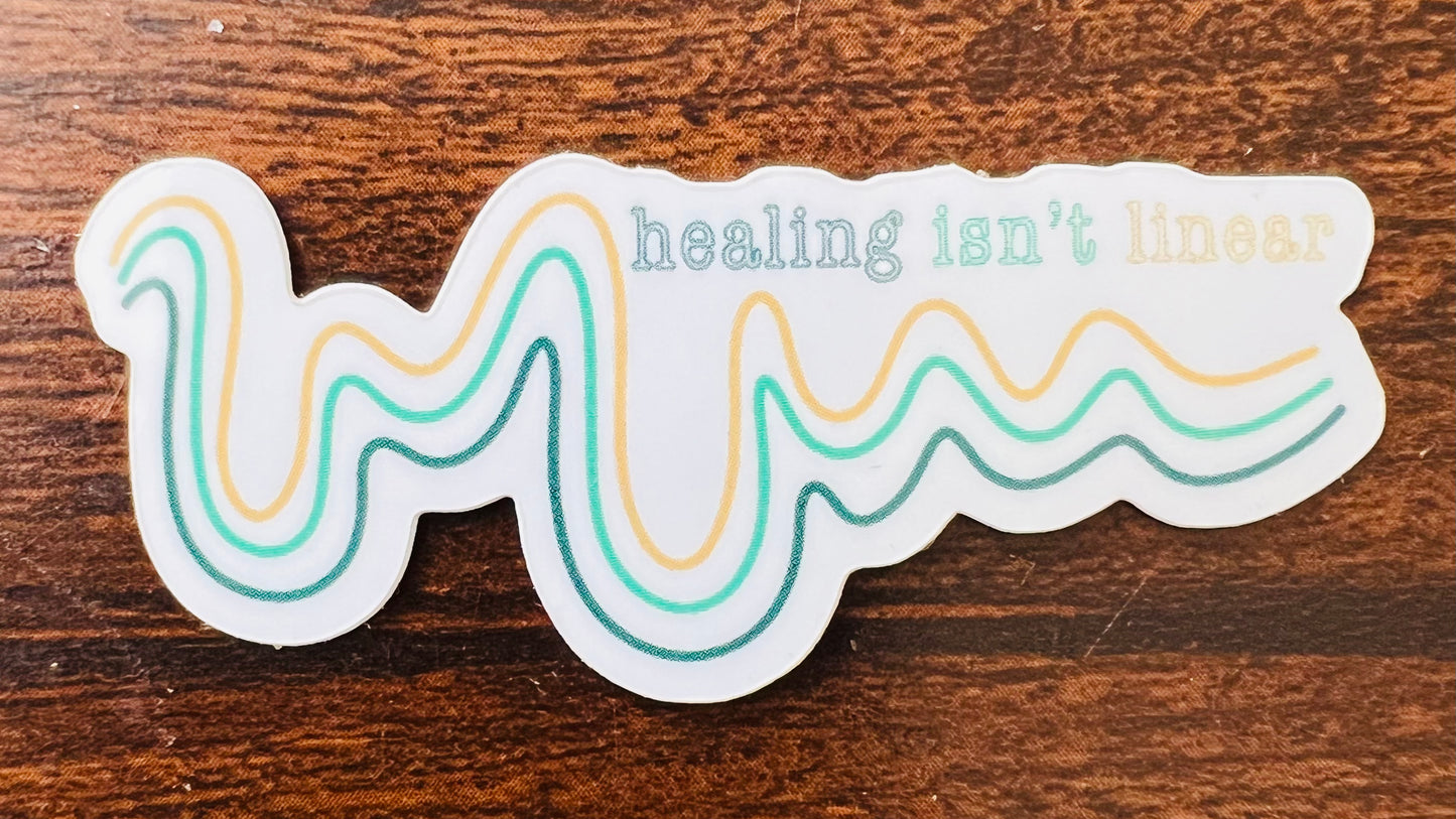 Healing Isn't Linear Sticker