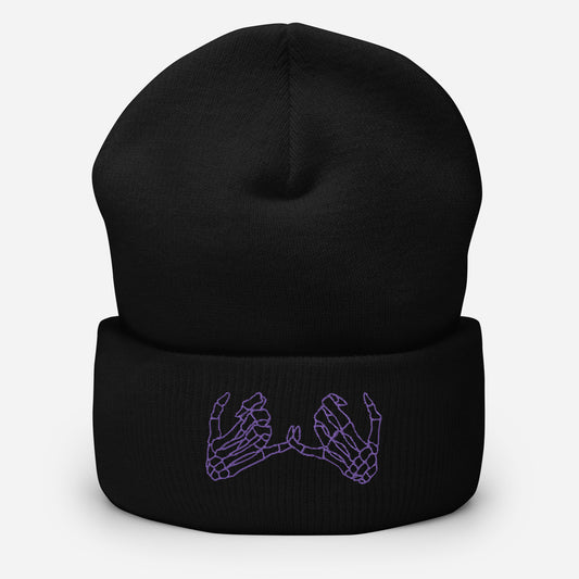 Purple Embroidery P3 Beanie