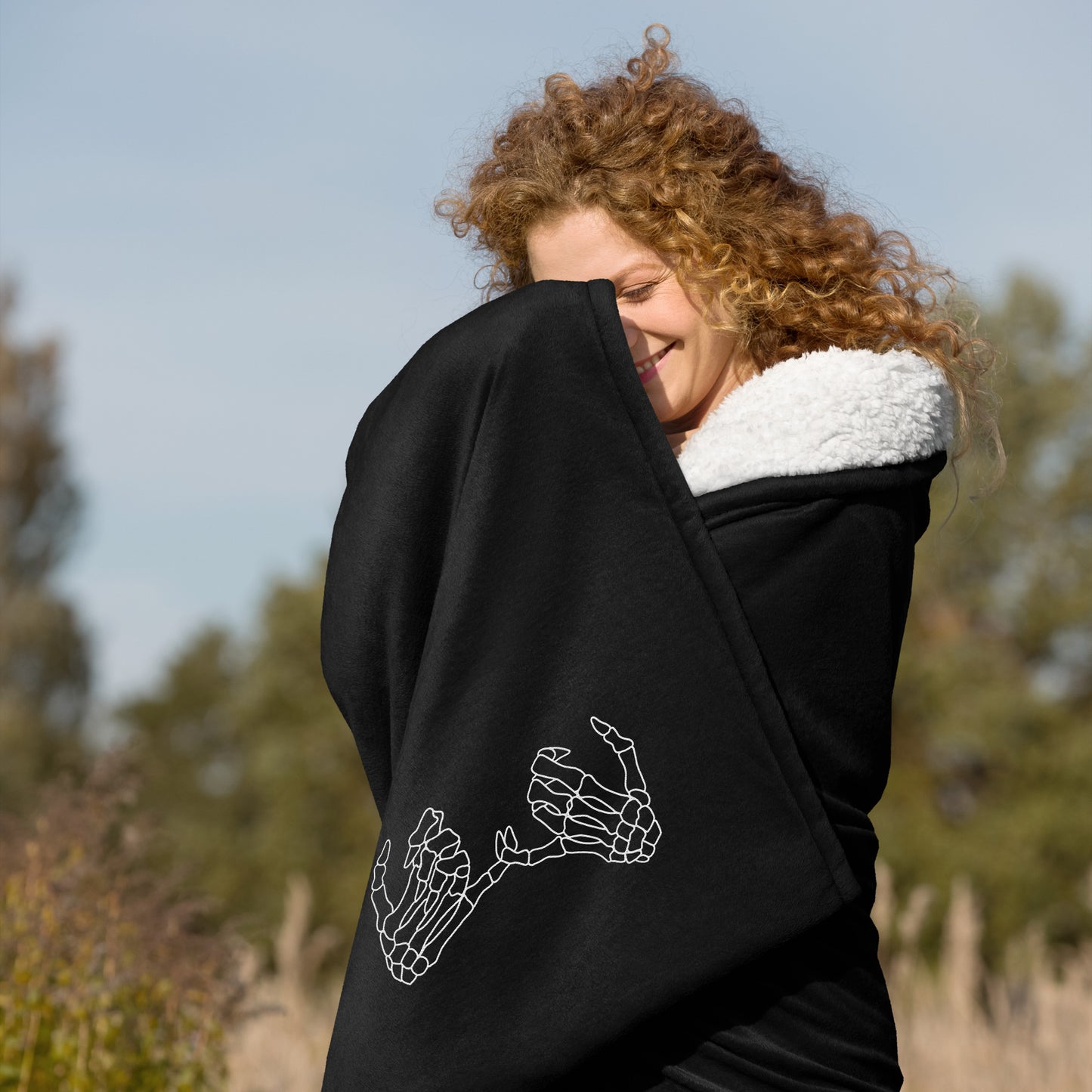 P3 Embroidered Sherpa Blanket